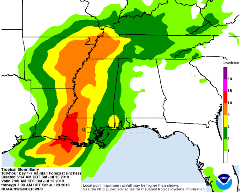 Tropical Storm Barry – 13 July 2019 — SSEC