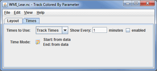 Image 2: Times Tab of the Track Controls Dialog