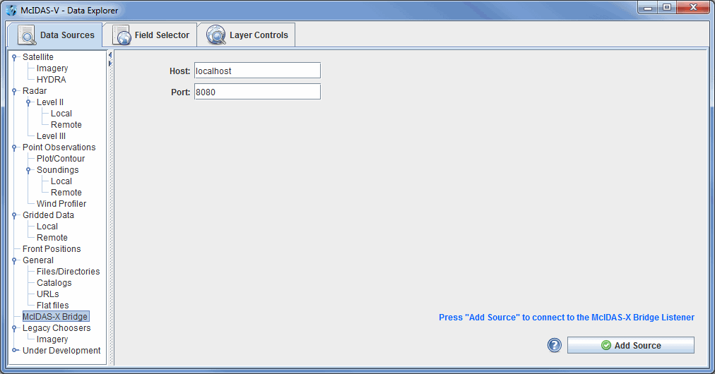 Image 1: Data Sources Tab of the Data Explorer