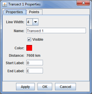 Transect Drawing Controls