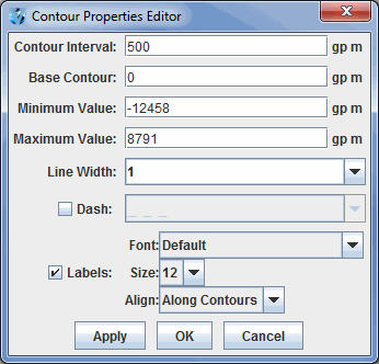 Image 1: Contour Properties Editor