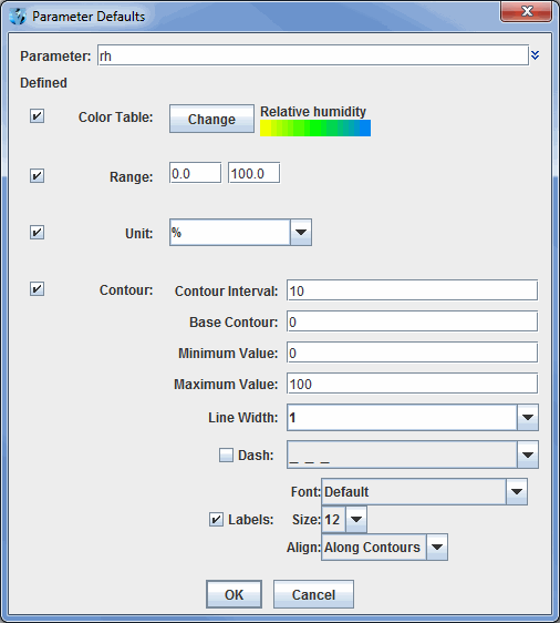 Image 2: Parameter Defaults Properties