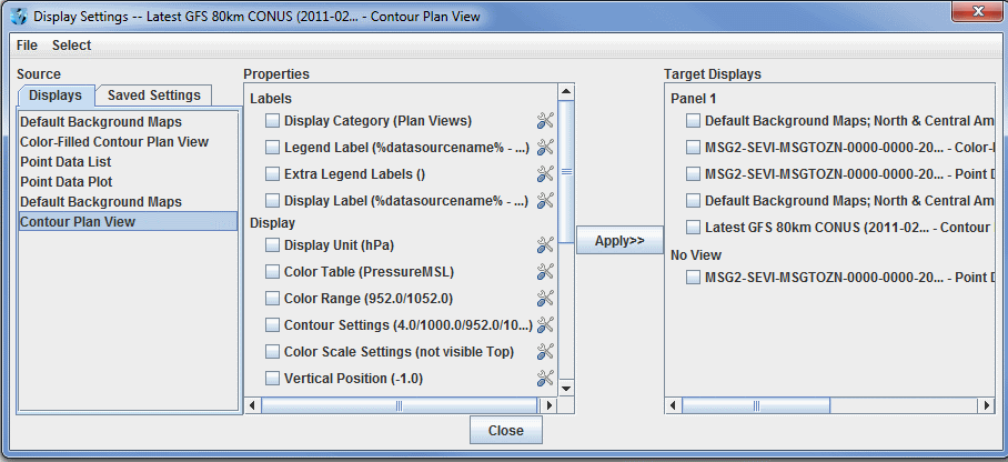 Image 1: Display Settings Dialog