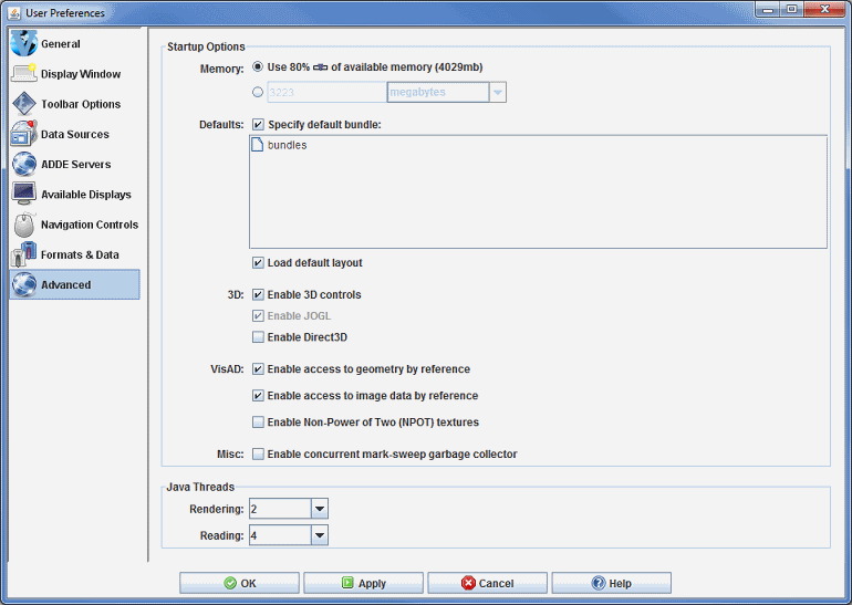 Image 1: Advanced Preferences (Default)