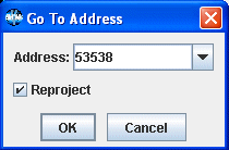 Image 1: Go To Address Dialog