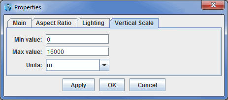 Image 4: Vertical Scale Tab of the Properties Dialog