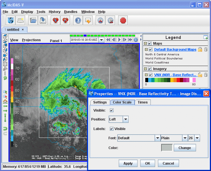 Image 1: Color Scale Properties Dialog