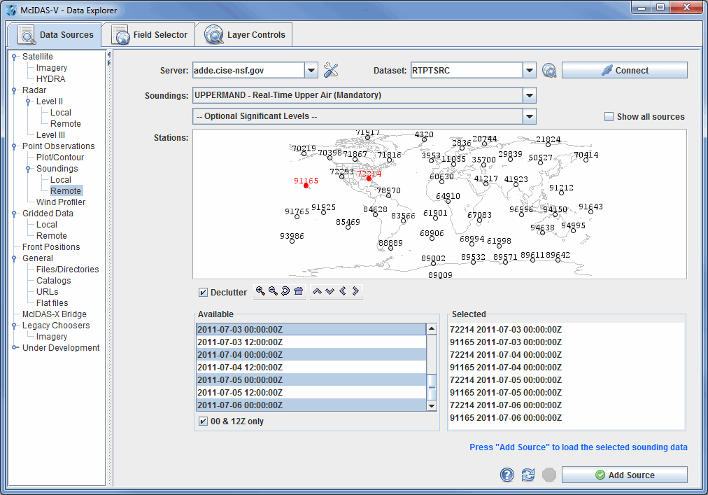 Image 2: Data Sources Tab of the Data Explorer