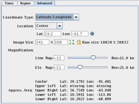 Image 4: Advanced Tab in the Subset Panel of the Field Selector