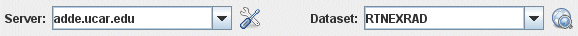 Server and Dataset dropdown menus
