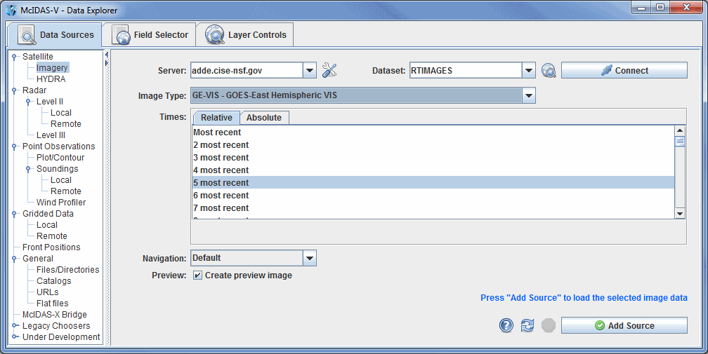 Image 1: McIDAS-V Data Explorer