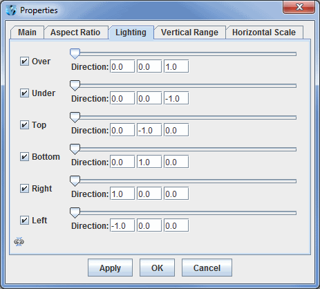 Image 3: Lighting Tab of the Properties Dialog