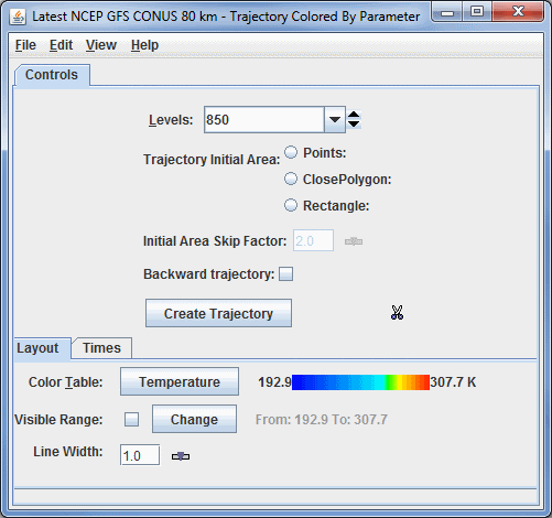 Image 2: Grid Trajectories Layout Tab