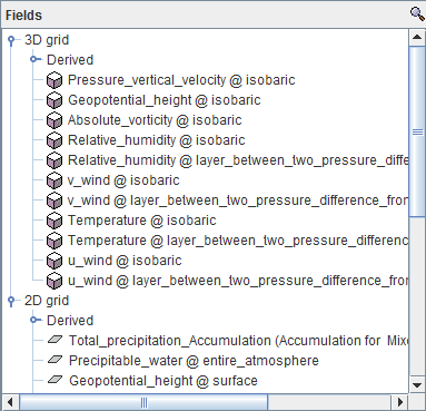 Image 1: Fields Panel in the Field Selector