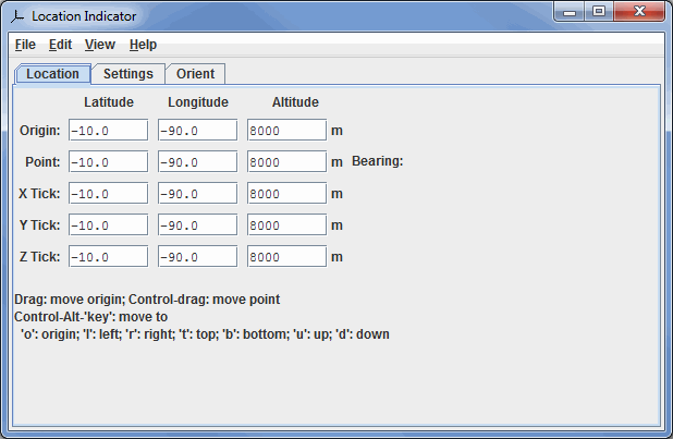 Image 1: Location Tab of the Location Indicator Dialog