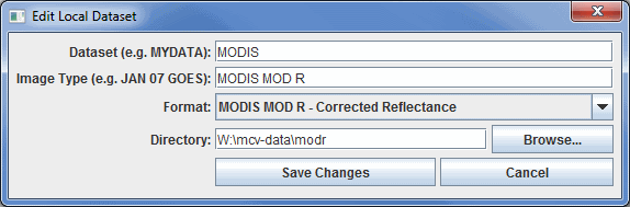 Image 3: Edit Local Dataset Window