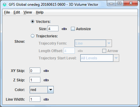 Image 1: 3D Volume Vector/Trajectory Controls