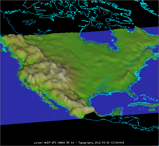 Image 2: Topography Displayed in the Main Display Window