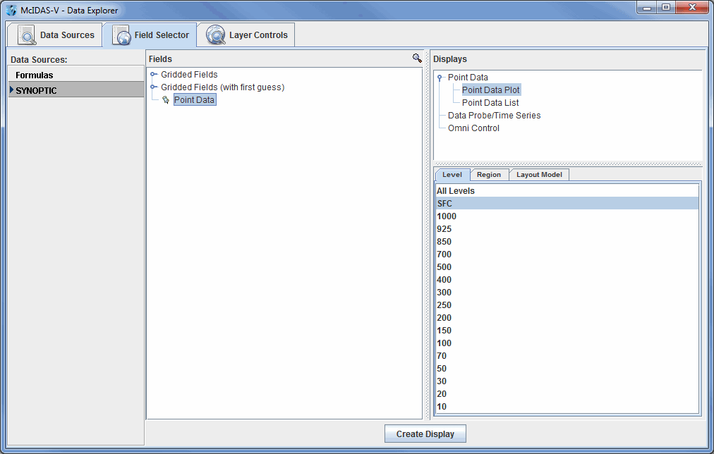 Image 3: Field Selector Tab of the Data Explorer