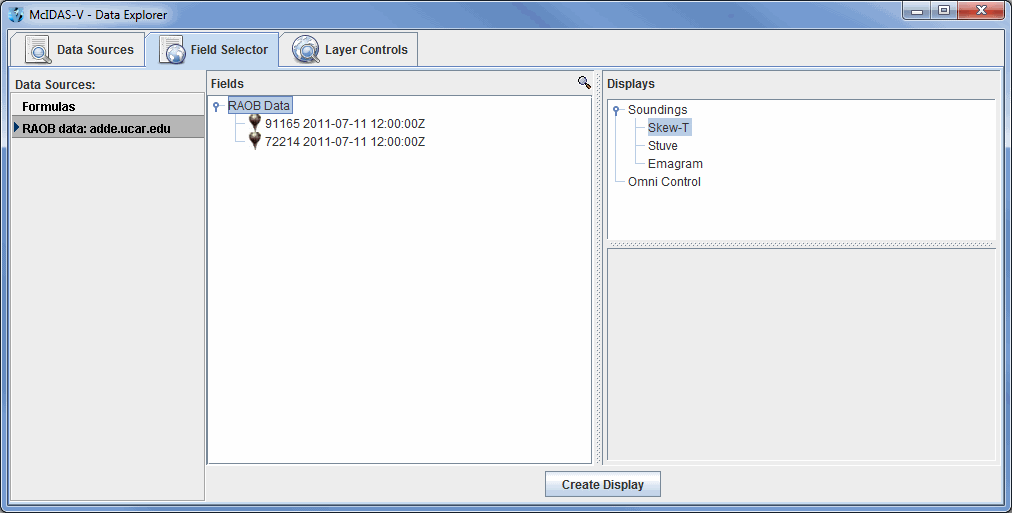 Image 3: Field Selector Tab of the Data Explorer