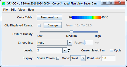 Image 2: Color-Shaded Plan View Controls