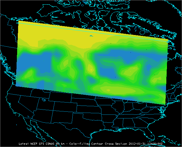 Image 2: Color-Filled Contour Cross Section