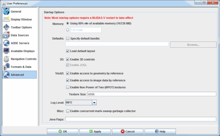 Image 1: Advanced Preferences (Default)